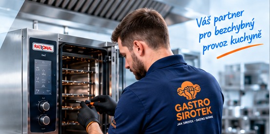 Technik Gastro Sirotek při servisu konvektomatu